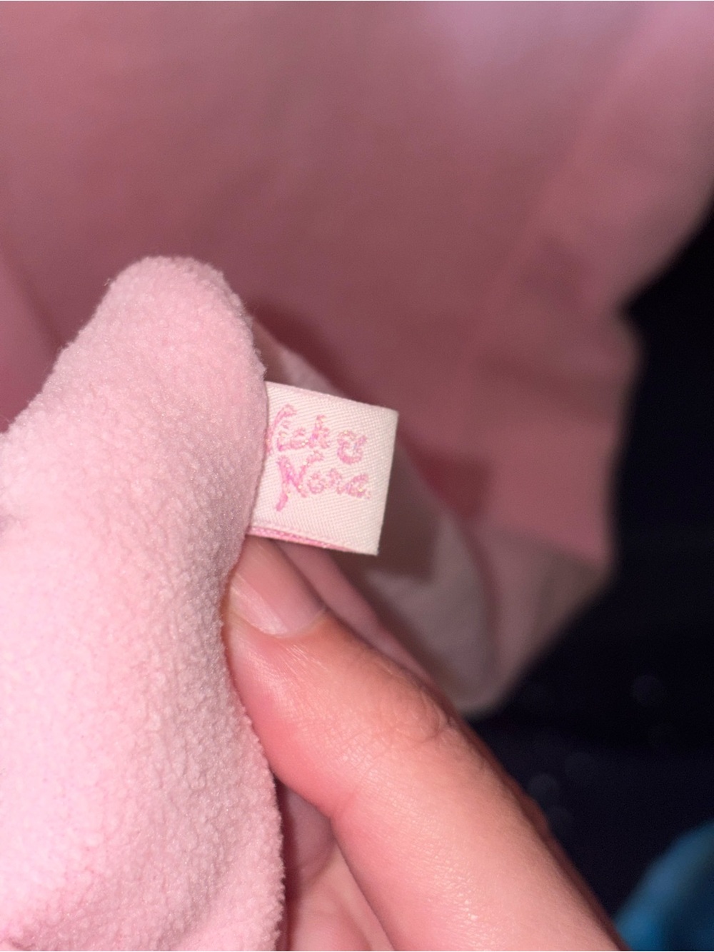 Nick & Nora Pink Bunny Fleece Footed Pajamas - Picture 4 of 7